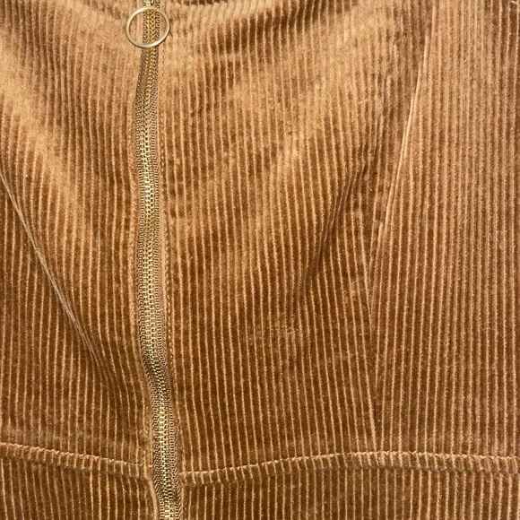 Dungaree Tan Dress, Size L - Picture 2 of 2